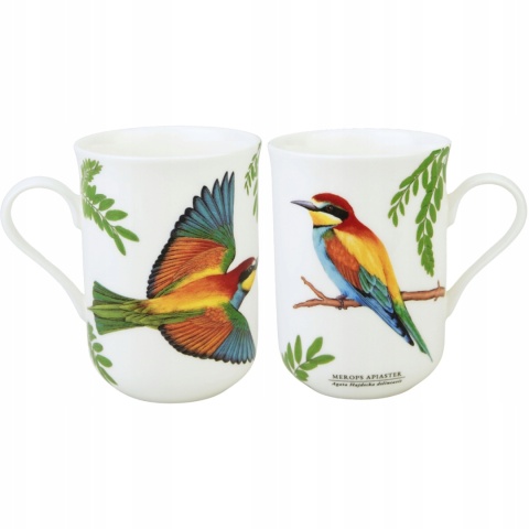 Kubek do herbaty porcelana by Agata Hajdecka żołna ptaki