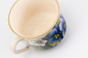 Kubek do herbaty kwiaty z kolekcji bratkami ceramiczny Mieroszów