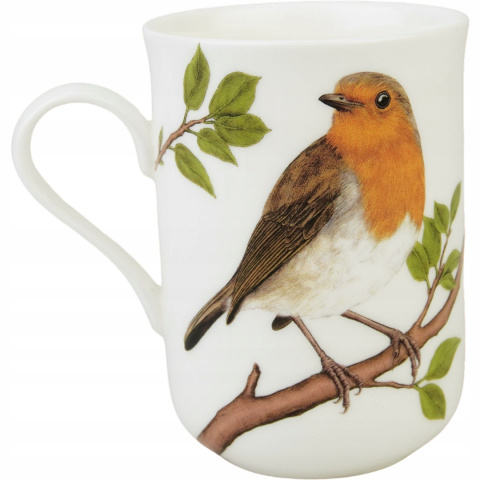 Kubek porcelanowy by Agata Hajdecka rudzik ptaki prezent