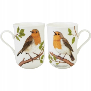 Kubek porcelanowy by Agata Hajdecka rudzik ptaki prezent