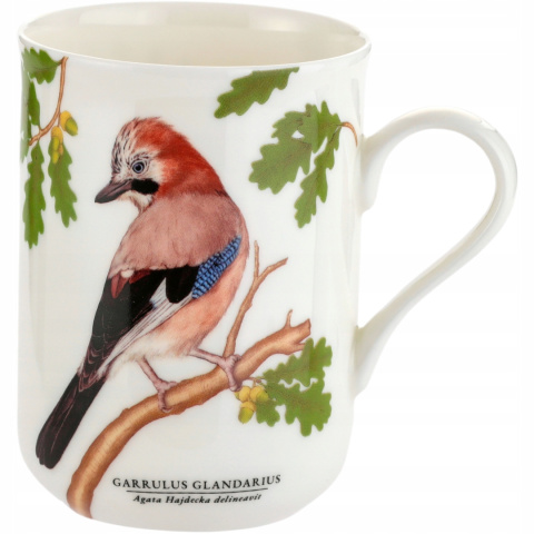 Kubek porcelanowy by Agata Hajdecka sójka ptaki na prezent