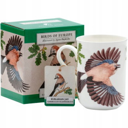 Kubek porcelanowy by Agata Hajdecka sójka ptaki na prezent