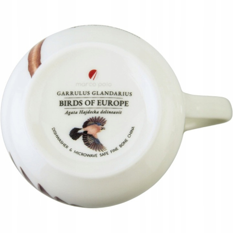 Kubek porcelanowy by Agata Hajdecka sójka ptaki na prezent