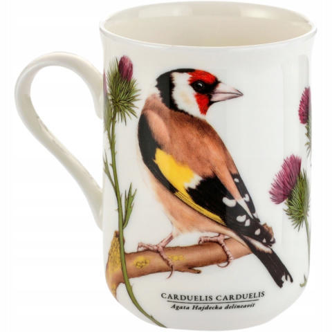 Kubek porcelana by Agata Hajdecka szczygieł ptaki prezent