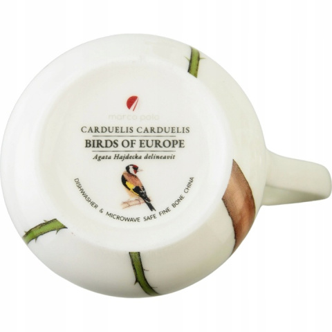 Kubek porcelana by Agata Hajdecka szczygieł ptaki prezent