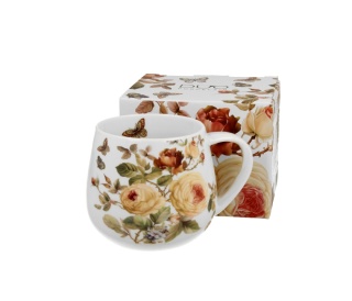 Kubek porcelanowy na prezent baryłka Zahra kwiaty