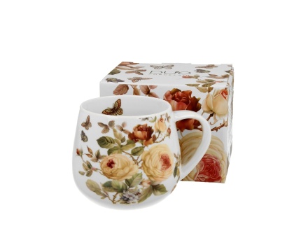 Kubek porcelanowy na prezent baryłka Zahra kwiaty