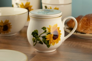 Kubek z Mieroszowa zaparzacz z słonecznikiem