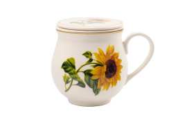 Kubek z Mieroszowa zaparzacz z słonecznikiem