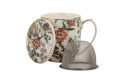 Kubek przykrywka zaparzacz kwiaty do herbaty ziół porcelana