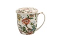 Kubek przykrywka zaparzacz kwiaty do herbaty ziół porcelana