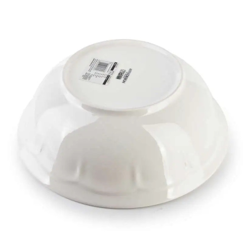 Salaterka biała okrągła z porcelany miska tłoczona Hella