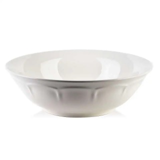 Salaterka biała okrągła z porcelany miska tłoczona Hella