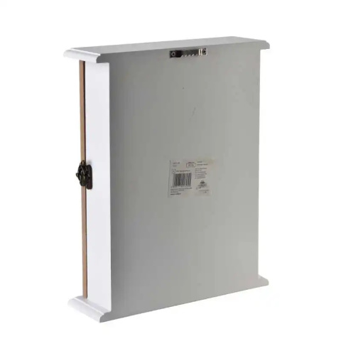 Skrzynka drewniana na klucze do powieszenia stacy biała