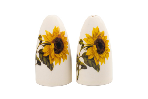 Solniczka i pieprzniczka Mieroszów sól pieprz słonecznik ceramiczna