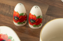 Solniczka i pieprzniczka Mieroszów sól pieprz maki ceramiczna