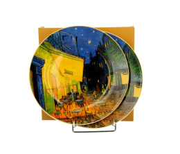 Talerze deserowe porcelanowe Van Gogh Taras kawiarni 2 szt