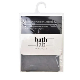 Zasłona prysznicowa 180xh180 cm kotara łazienkowa szara zac