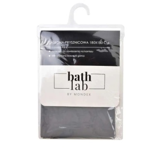 Zasłona prysznicowa 180xh180 cm kotara łazienkowa szara zac