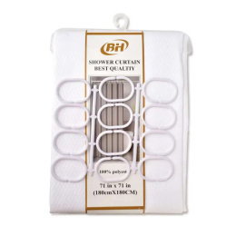 Zasłona prysznicowa 180xh180cm biała kotara łazienkowa zac