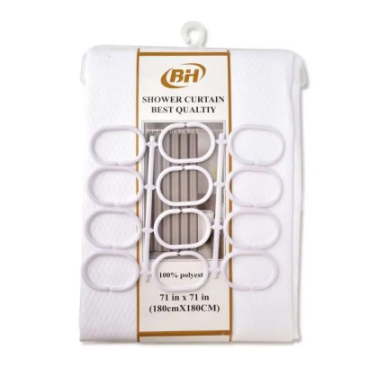 Zasłona prysznicowa 180xh180cm biała kotara łazienkowa zac