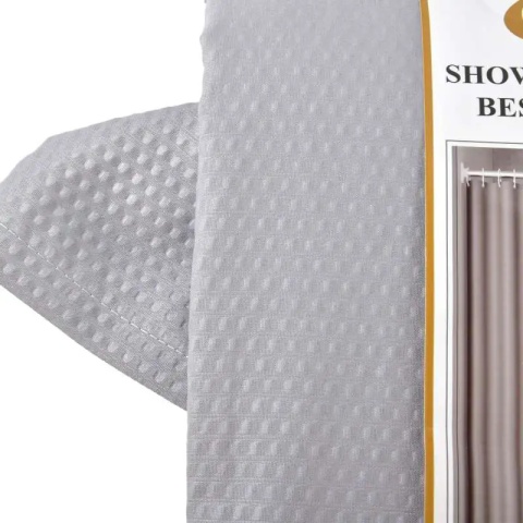 Zasłona prysznicowa 180xh180cm szara kotara łazienkowa zac