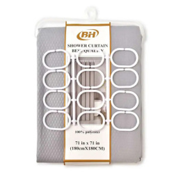 Zasłona prysznicowa 180xh180cm szara kotara łazienkowa zac