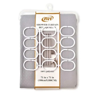 Zasłona prysznicowa 180xh180cm szara kotara łazienkowa zac