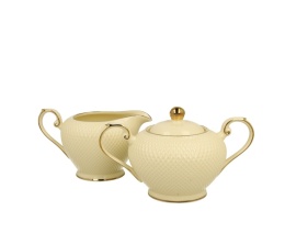 Cukiernica z mlecznikiem porcelana prezent do kawy vesper