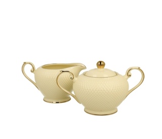 Cukiernica z mlecznikiem porcelana prezent do kawy vesper