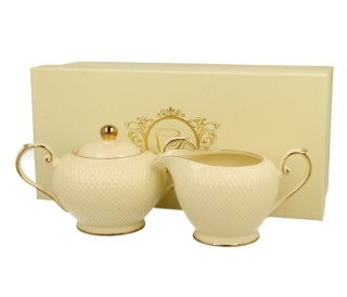 Cukiernica z mlecznikiem porcelana prezent do kawy vesper