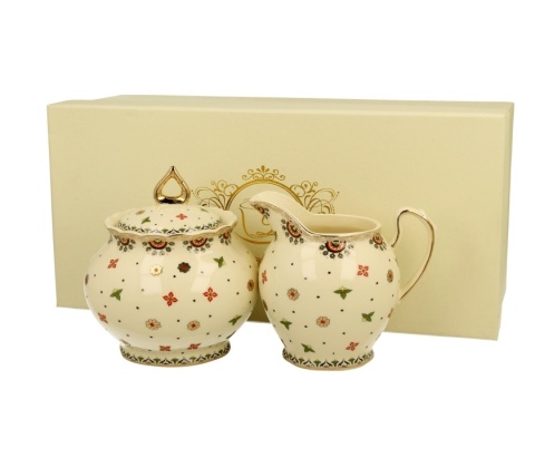 Cukiernica z mlecznikiem porcelana do kawy casablanca ecru