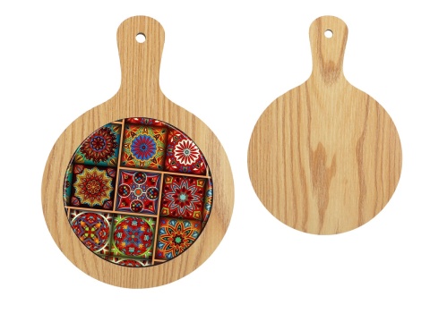 Deska do krojenia drewniana z podkładką ceramiczną carmani