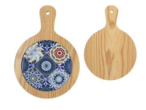 Podkładka deska do krojenia drewniana ceramika carmani