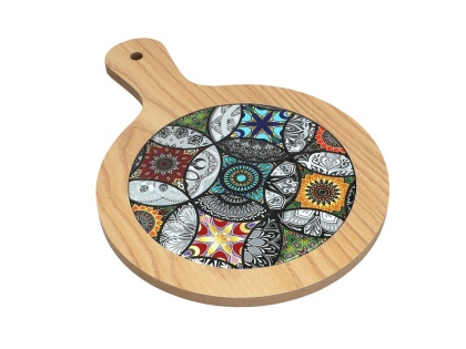 Deska drewniana do krojenia z podkładką ceramiczną carmani