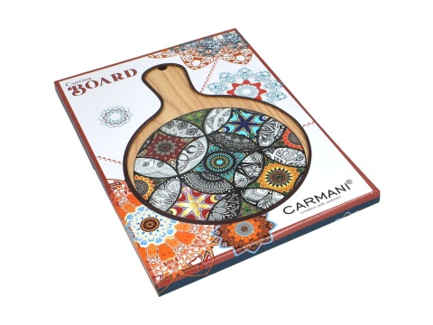 Deska drewniana do krojenia z podkładką ceramiczną carmani