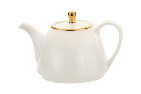 Dzbanek porcelanowy czajnik do herbaty 0,98 l biały pudełko