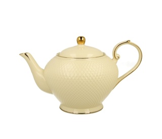 Dzbanek porcelanowy czajnik do herbaty 1150 ml ecru vesper