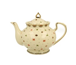Dzbanek porcelanowy czajnik do herbaty 1,3l ecru casablanca