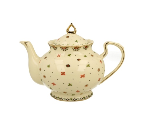 Dzbanek porcelanowy czajnik do herbaty 1,3l ecru casablanca