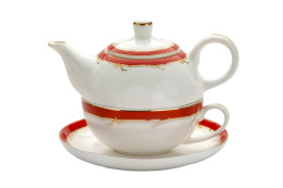 Filiżanka z imbryczkiem English Collection tea for one biel