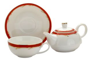 Filiżanka z imbryczkiem English Collection tea for one biel