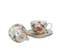 Filiżanki ze spodkami April na prezent komplet 2 szt róże