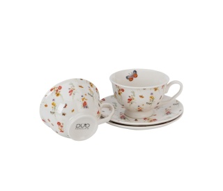 Filiżanki ze spodkami royal Grace na urodziny zestaw 2szt