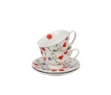 Filiżanki ze spodkami royal Angela prezent zestaw 2szt maki