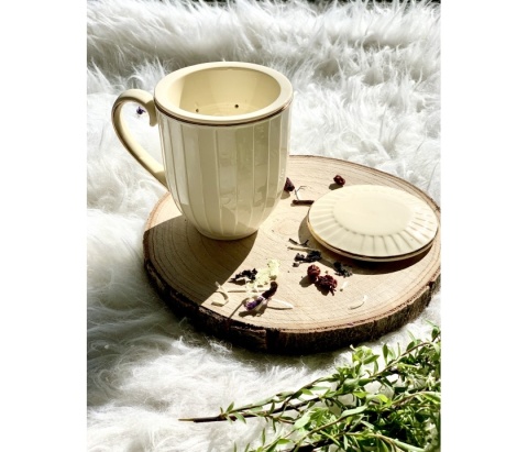 KUBEK PORCELANOWY Z SITKIEM ZAPARZACZEM DUO NINA