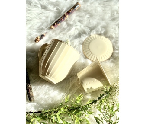 KUBEK PORCELANOWY Z SITKIEM ZAPARZACZEM DUO NINA