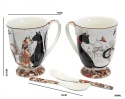 Komplet 2 kubki porcelanowe na prezent Queen Isabell koty