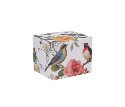 Kubek do kawy baryłka na dzień kobiet april ptaki róże