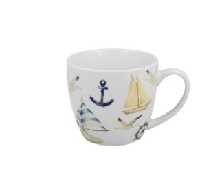 Kubek do herbaty kawy żaglówki w obwolucie porcelana prezent